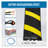 2-Pack Heavy Duty Rubber Speed Bump with Dual Cable Channels - High Visibility Yellow & Black Traffic Calming Hump for Parking Lots and Driveways
