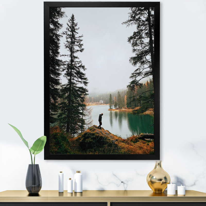 «Lake Trails Harmony» sur toile, Cadre photo noir, H 32 po x l 24 po x P 1 po