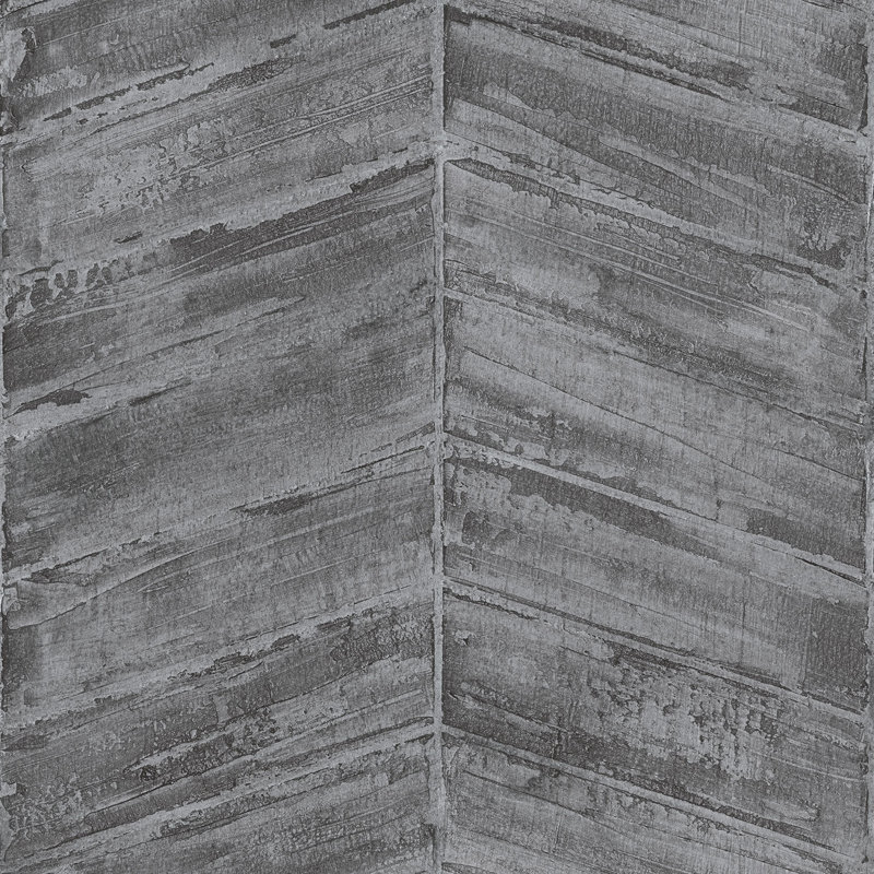 Adelphia Pearlescent Chevron Design 10m x 53cm, Charcoal
