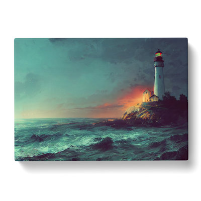 Magical Lighthouse - Wrapped Canvas Painting