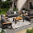Aluminum Patio Conversation Set with Removable Cushions-603046979