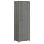 Outdoor Garden 71 Inch Tall Storage Cabinet, 2 Doors, Grey Rattan