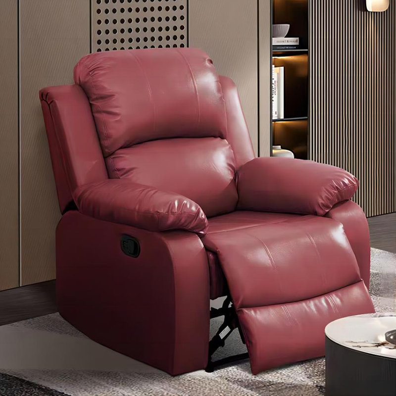 Fauteuil inclinable Dewaun, Similicuir rouge