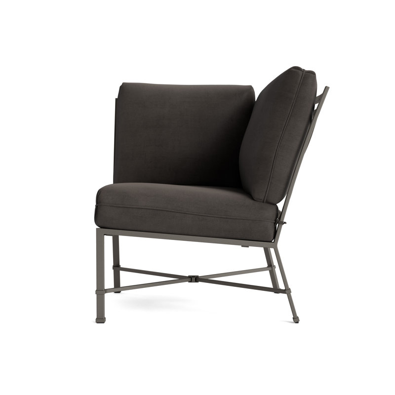 Venetian Outdoor Patio Sectional, Fusion Charcoal, Mica