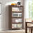 57'' Tall Metal Storage Cabinet with 4 Flip Doors, Freestanding Steel Cabinet with Ample Storage, Multi-Purpose Organizer for Bedroom, Office, Living Room