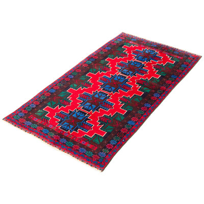 Teimani Red Rug 3'5" x 6'7"