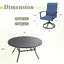 Ensemble de salle à manger de patio 7 pièces 7 pièces avec chaises pivotantes en textilène-1344178119