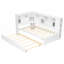 Twin Size Wood Daybed With Storage Shelves, USB And Trundle-965942485