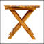 Table d'appoint pliable et réglable en bois d'acacia, aucune installation requise pour une utilisation extérieure et intérieure