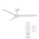 54" Blitzen 3 - Blade Smart Ceiling Fan With Remote Control Included, Works With Google Assistant, Amazon Alexa, iOS And Android APP