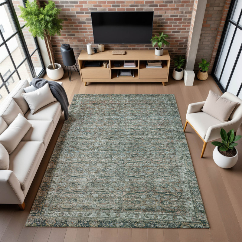 Tapis de qualité supérieure lavable à la machine AMF1762, Rectangle 10 pi x 14 pi