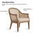 Xaver 28.5'' Wide Farmhouse Boucle Rattan Solid Wood Armchair-1117819738