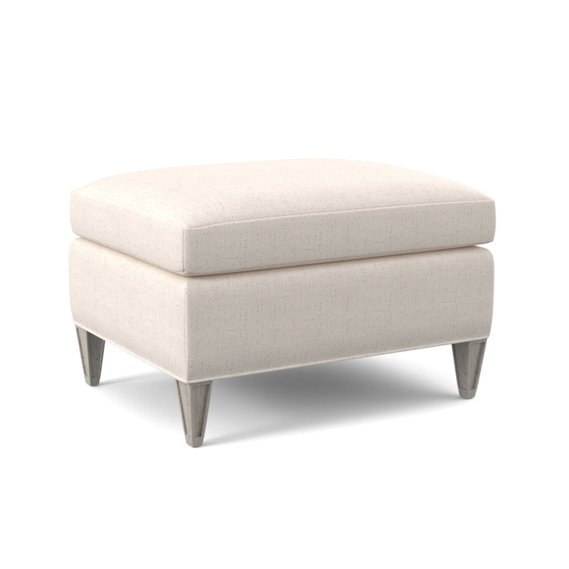Bristol Upholstered Ottoman, Venice Ivory, Bisque