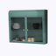 Armoire de rangement murale en métal avec portes en verre trempé pour salle de bain, cuisine, salon et bureau-118493691