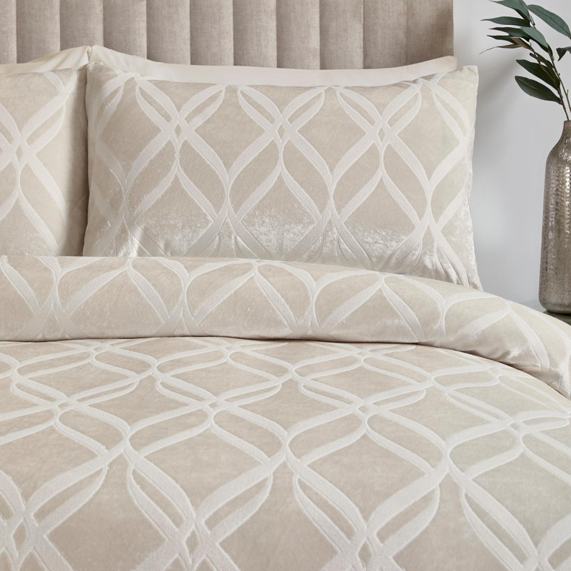 Geometric Duvet Cover Set with Pillowcases, King Duvet Cover + 2 Standard Pillowcases