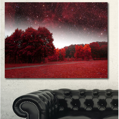Mystical Red Spring Night - impression sur toile tendue