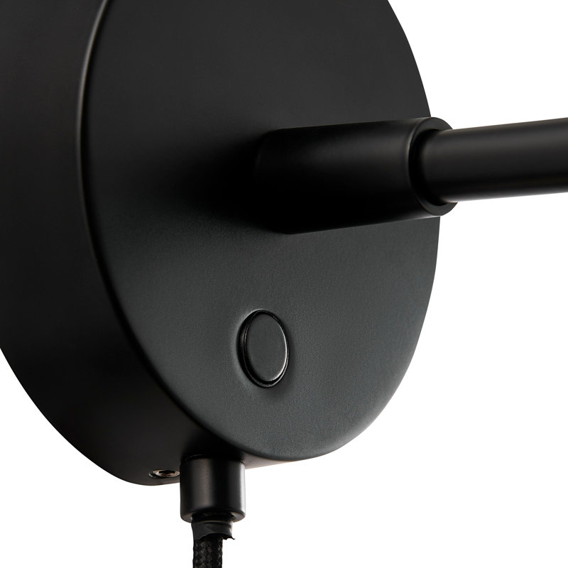 Steel Flush Mounted Sconce, Black