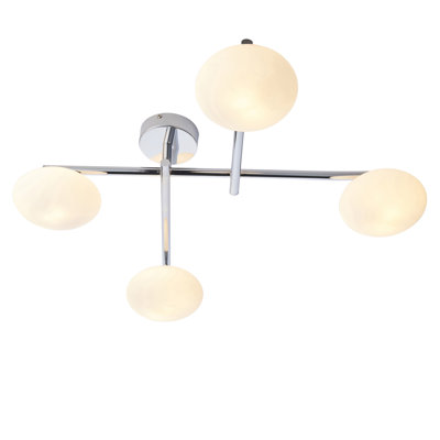 Myakka Glass Semi Flush Mount