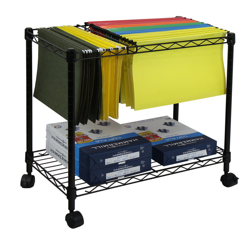 22'' H x 12.4'' W File Cart with Wheels