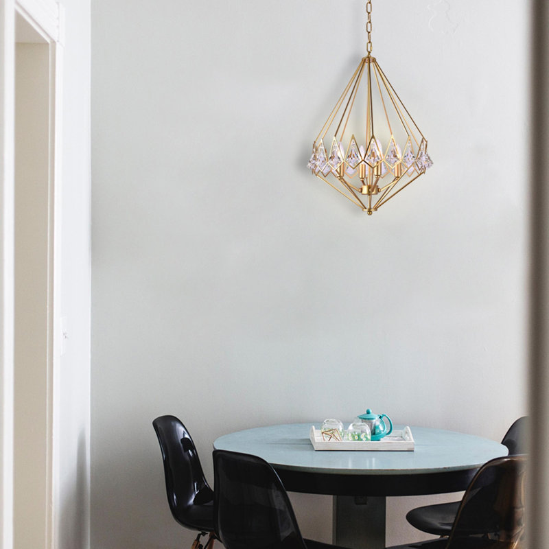 Britton Modern 4 Light LED Gold Chandelier