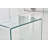 Transparent End Table,Tempered Clear Bent Glass SideTable