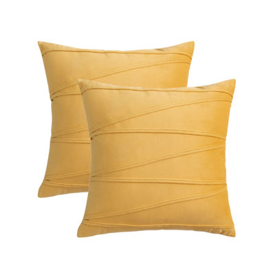 Housses de coussins carrés en velours Throw Cross Lines