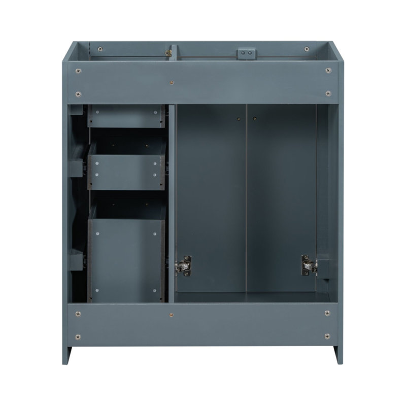 Meuble-lavabo de salle de bain sans lavabo, Bleu marine