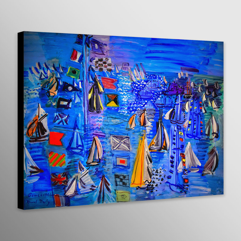 Regatta At Cowes by Raoul Dufy - Wrapped Canvas Painting, 31cm H x 41cm W x 4cm D