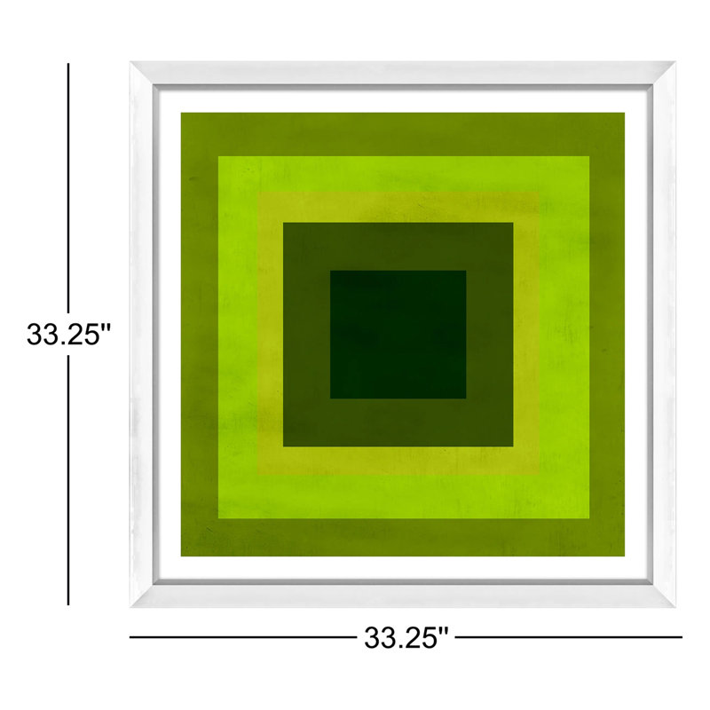 «Albers Influence» - Impression sur papier, Blanc, Blanc, H 33,25 po x l 33,25 po x P 1,75 po