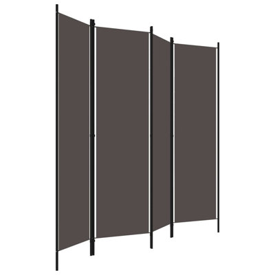 vidaXL 4-Panel Room Divider Anthracite 78.7"x70.9