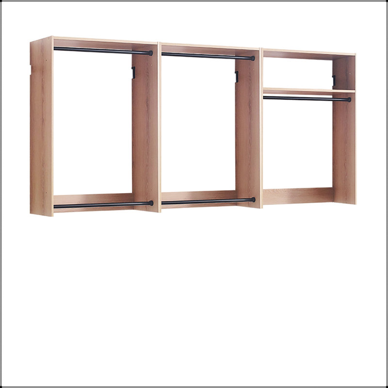 Système de placard mural Devi Oak, solution de rangement personnalisable et peu encombrante pour les maisons modernes