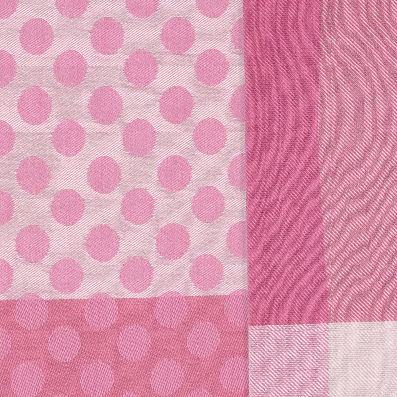 Playful Polka Dot Placemat and Napkin Set, Pink