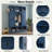 Modern Hall Tree With Adjustable Shelves, Side Cabinets, Top Compartments And Hooks-1385319439