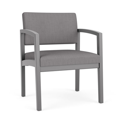 Lenox Wood 24.5" W Fabric Seat Waiting Room Chair with Wood Frame