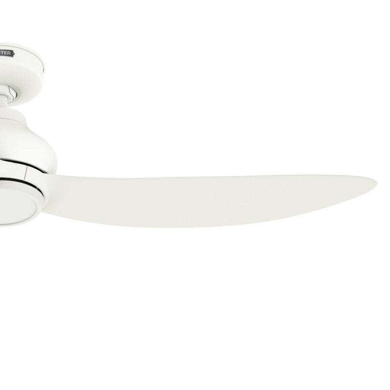 Hunter 52 Inch Mazzini ENERGY STAR® Damp Rated Ceiling Fan With Remote, White