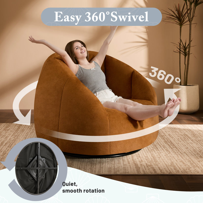 Fauteuil à billes pivotant Plush, Orange
