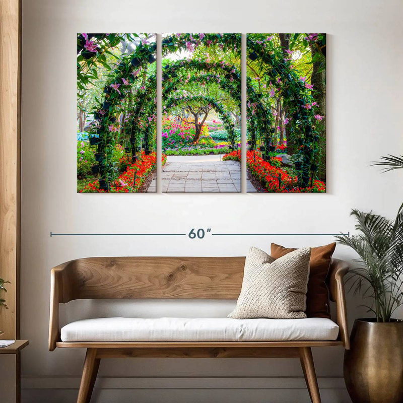 Arches de fleurs du parc Sireci, H 32 po x l 50 po