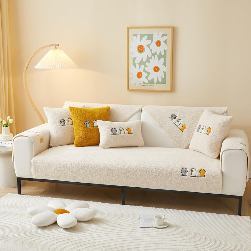 Stefie Outdoor Patio Sofa Cover, White