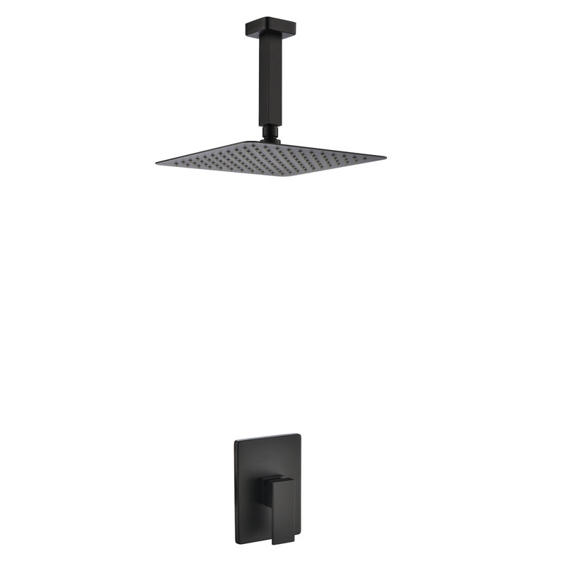 Aqua Piazza Complete Shower System with Rough in-Valve, 0.1" H x 12" W x 12" D
