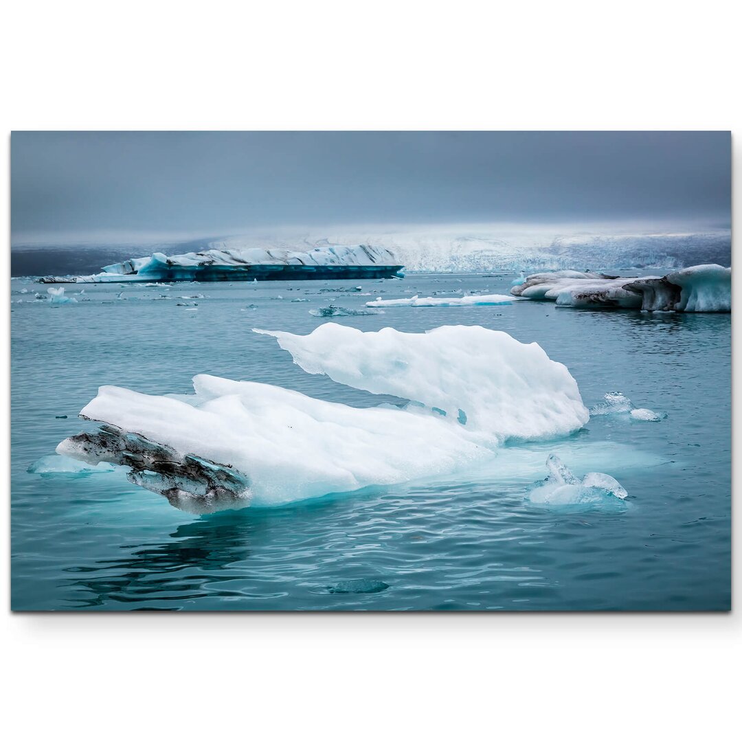 Leinwandbild Blaue Eisschollen