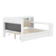 Lit de jour double avec tiroirs de rangement et bureau, lit d'angle en forme de L avec bibliothèque à DEL-2052619563