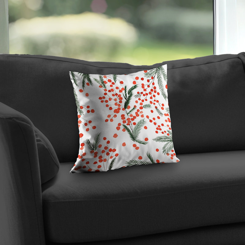 Mistletoe Leaf Pattern - Minimalist Poly Twill Throw | Home Decor