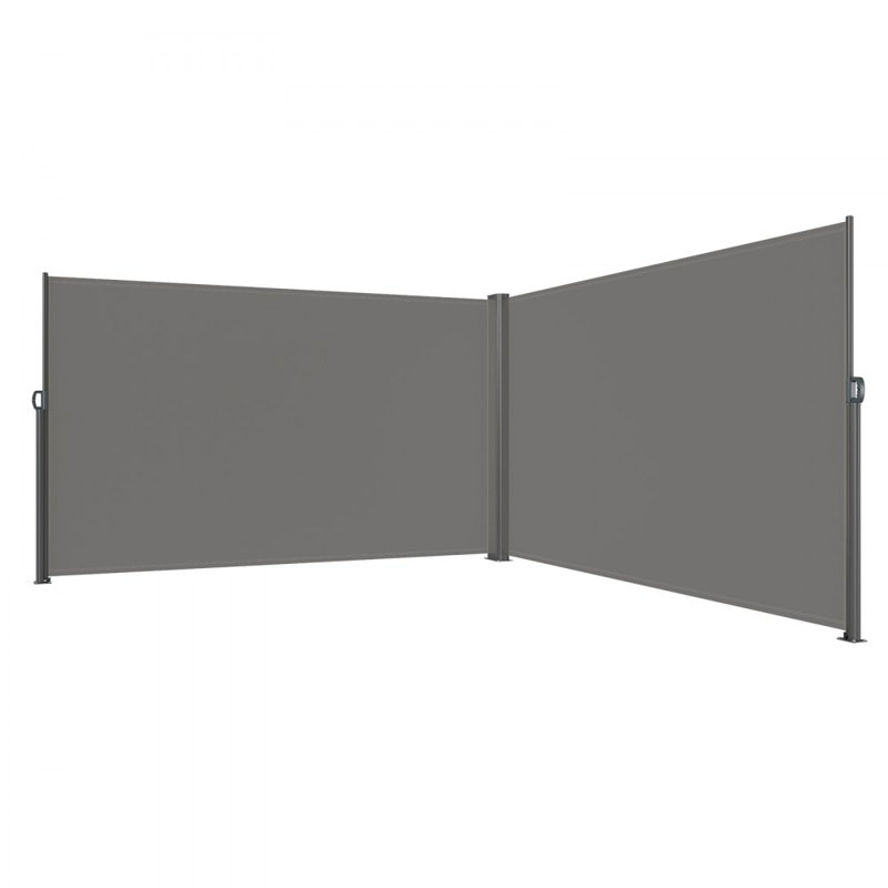 Manual Retraction Side Awning in Beige, Gray, 19.7' H x 5.9' W