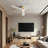 AuraVista 52 in. Flush Mount Ceiling Fan with Reversible DC Motor and Remote Control