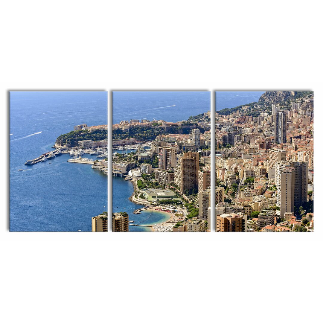 3-tlg. Leinwandbilder-Set View of Monte Carlo