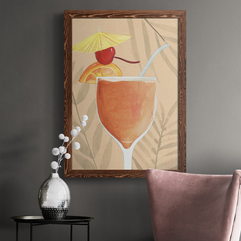 «Tropical Cocktail I», reproduction d'art sur toile simple, H 37,5 po x l 27,5 po x P 1 po, Érable
