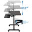 Bureau debout à hauteur ajustable mobile 