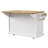 Fancy & Rustic Large Kitchen Island With Rubber Wood Drop Leaf - Embossed Texture Rolling Kitchen Cart With Ample Storage-927340617