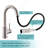 Single Handle Kitchen Sink Faucet, Brushed Nickel Pull Down Spray Bathroom Classic Ceramic Filler Faucet With , Modern