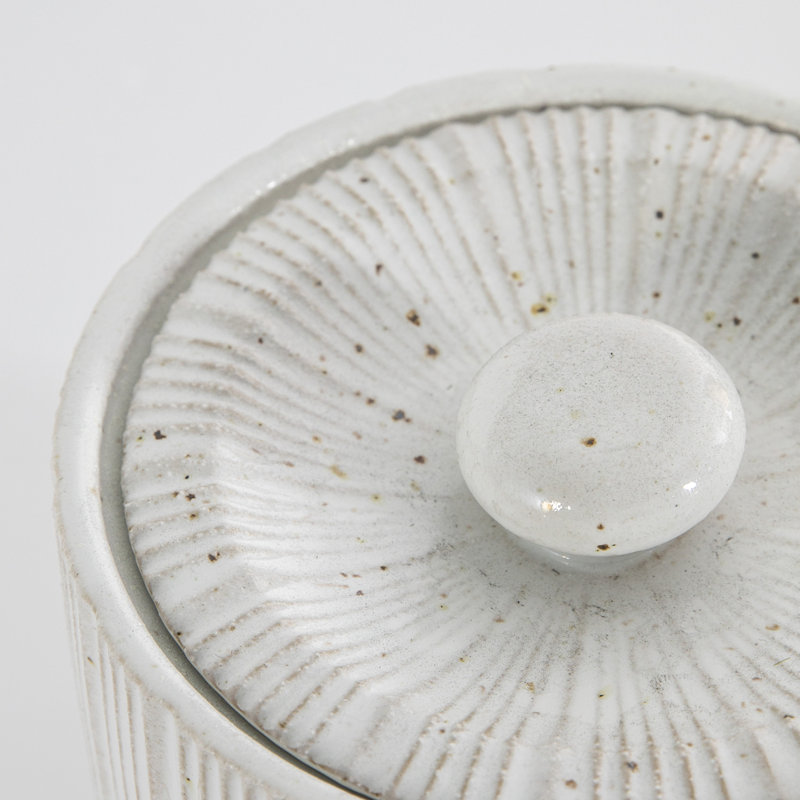 Holgate Handmade Earthenware Decorative Urns & Jars, White, 20.50cm x 20cm x 20cm